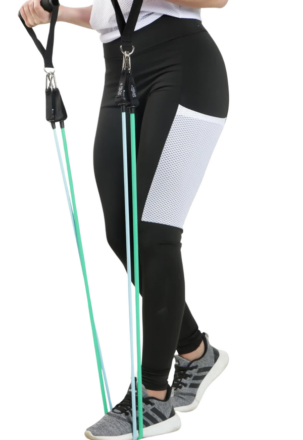 Calça Legging Elástico Tela Branca Cintura Alta - Foto 1
