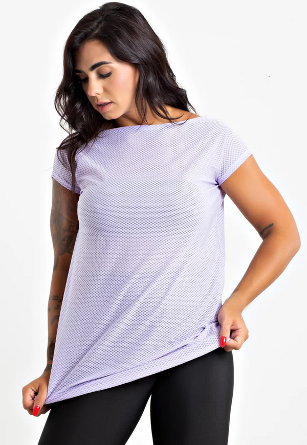 Blusa Fitness Manga Curta - Foto 1