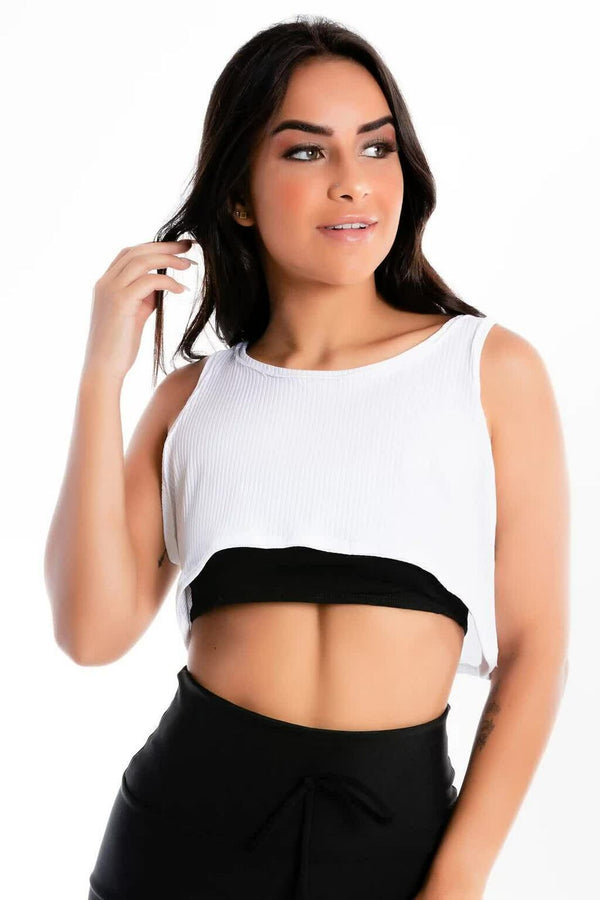 Blusinha Cropped Transparente Tomara que Caia - Foto 1