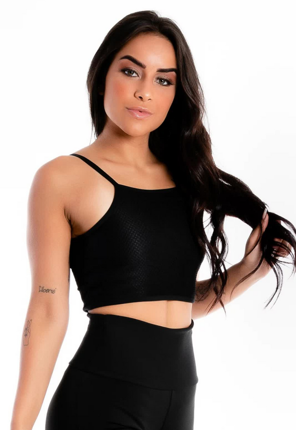 Cropped Com Tela Alcinha - Foto 1