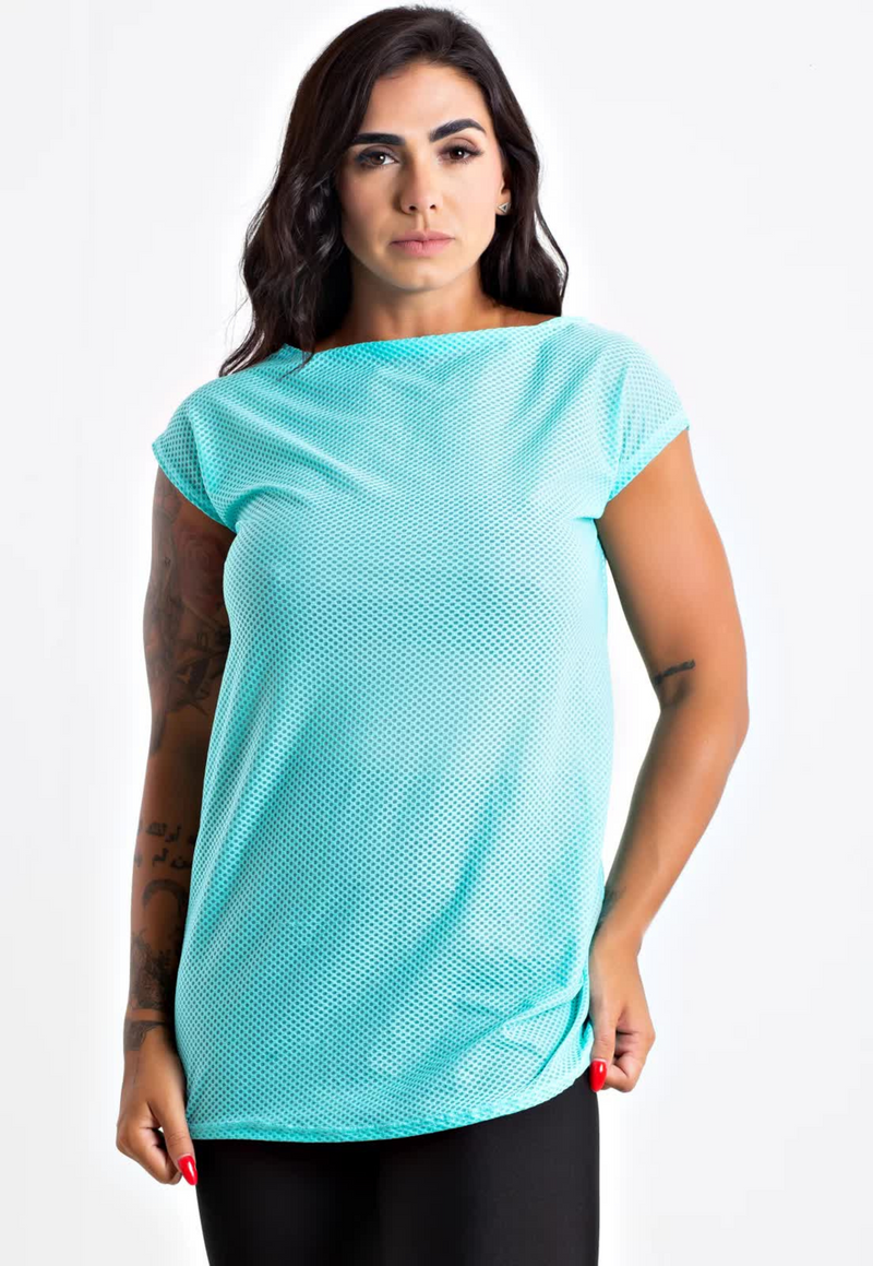 Blusa Fitness Tela Manga Curta - Foto 4