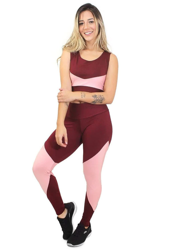 Calça Legging e Cropped Candy Conjunto - Foto 1