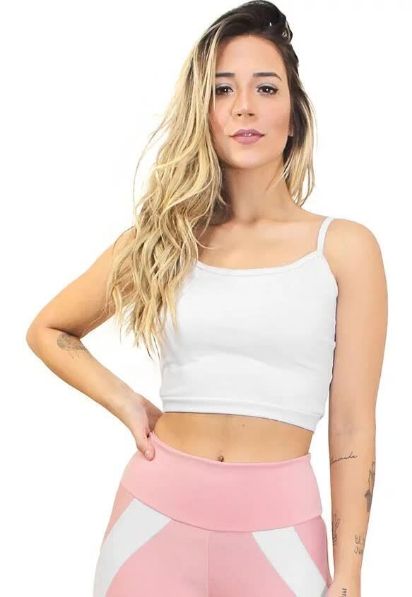 Cropped Fitness Alcinha Basic - Foto 2