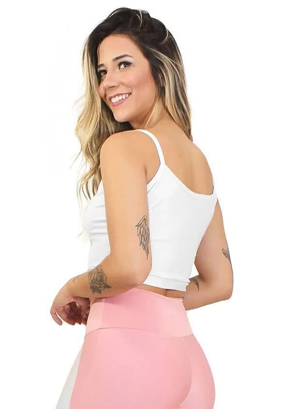 Cropped Fitness Alcinha Basic - Foto 4