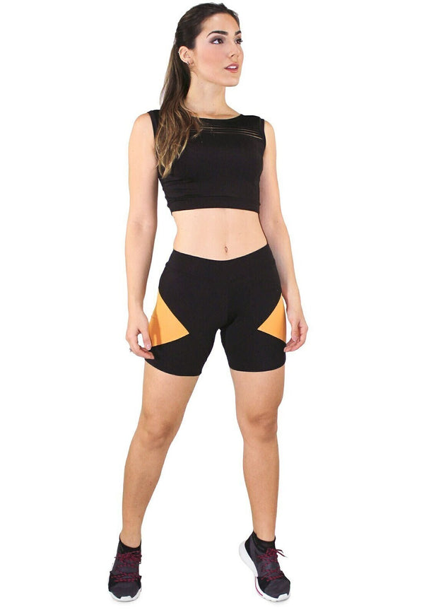 Conjunto Cropped Regata Com Faixa e Short - Foto 1