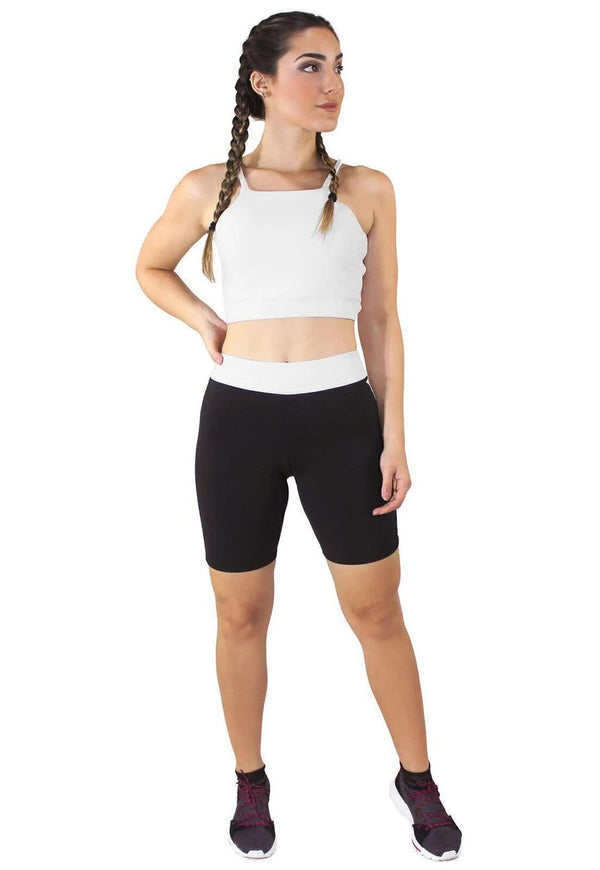 Conjunto Fitness Cropped Alcinha e Shorts - Foto 1