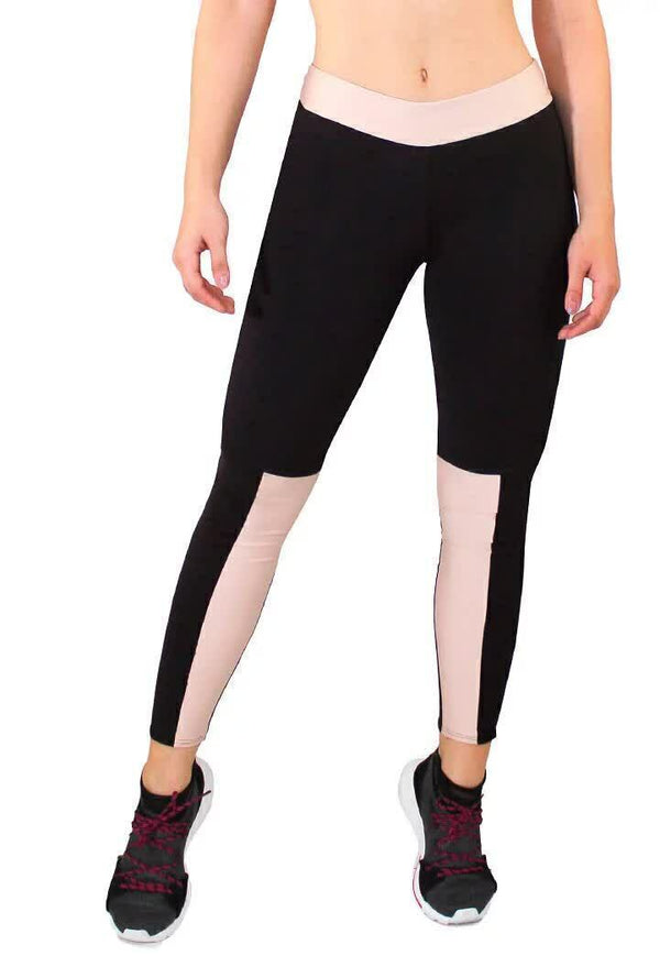 Calça Fitness Faixa Chocolate Cintura e Perna Legging - Foto 1