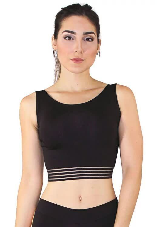 Cropped Fitness Detalhe Elástico Top - Foto 1