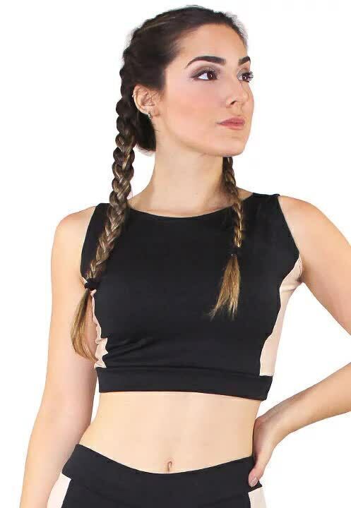Top Fitness Detalhe Lateral Cropped - Foto 2