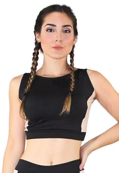 Top Fitness Detalhe Lateral Cropped - Foto 1