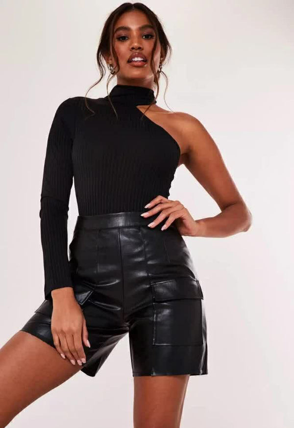Body Uma Manga com Gola Feminino - Foto 1