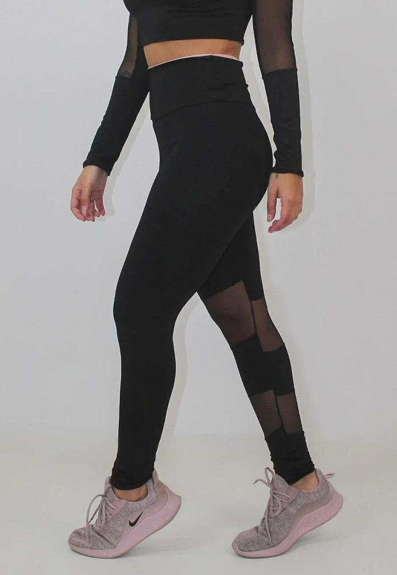 Calça Detalhe Transparente Legging Fitness - Foto 2