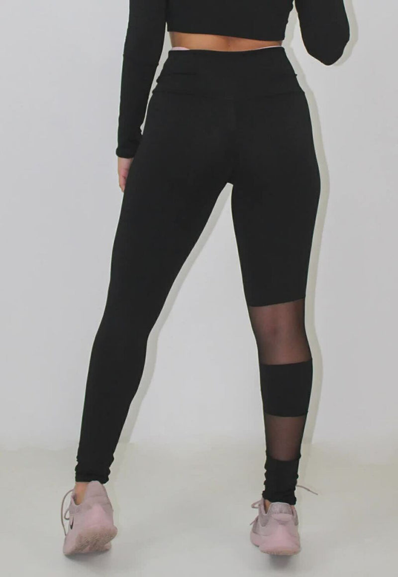 Calça Detalhe Transparente Legging Fitness - Foto 3