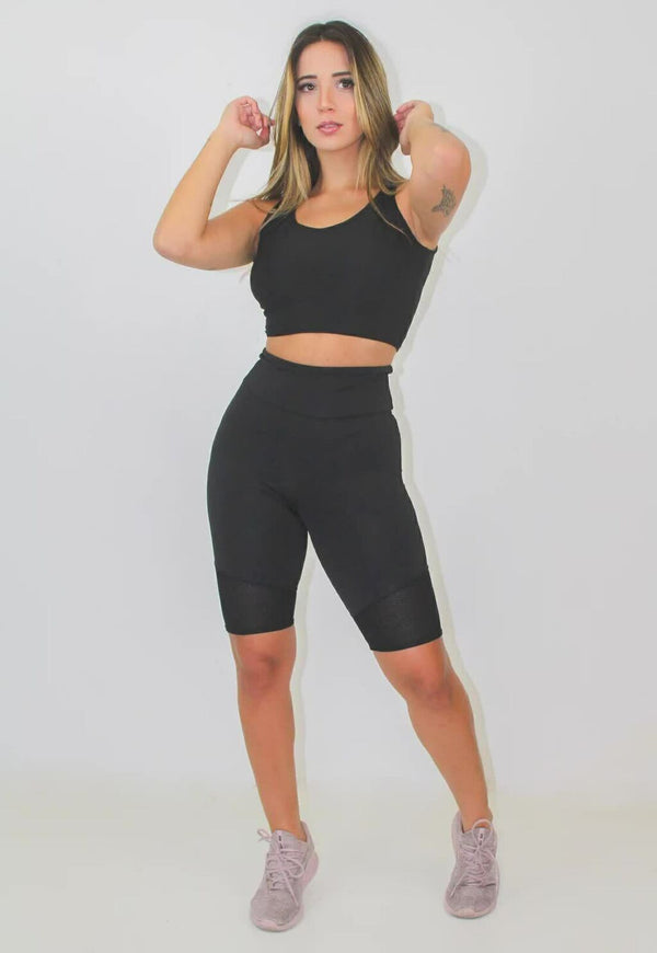 Conjunto Cropped e Bermuda Fitness - Foto 1