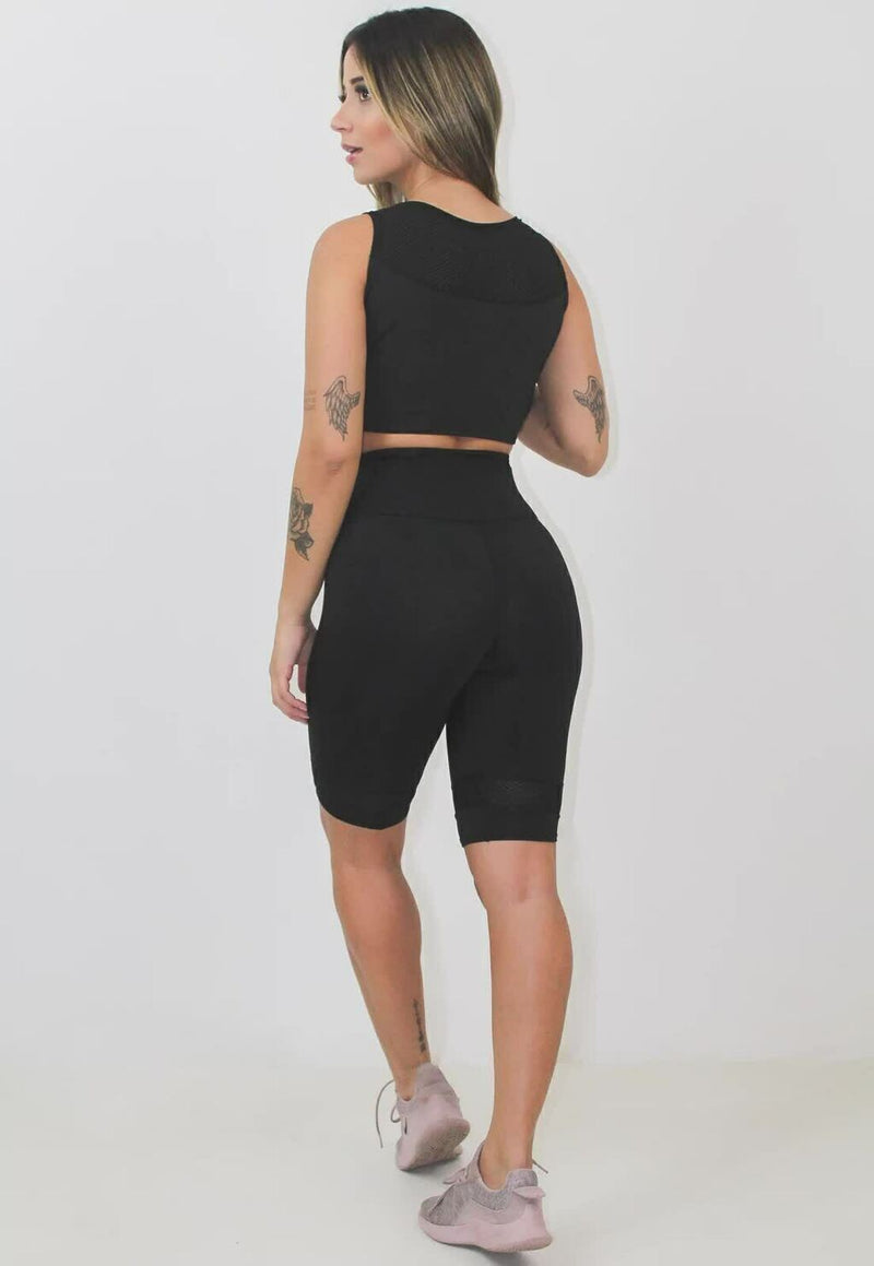 Bermuda e Cropped Conjunto Fitness Feminino - Foto 3