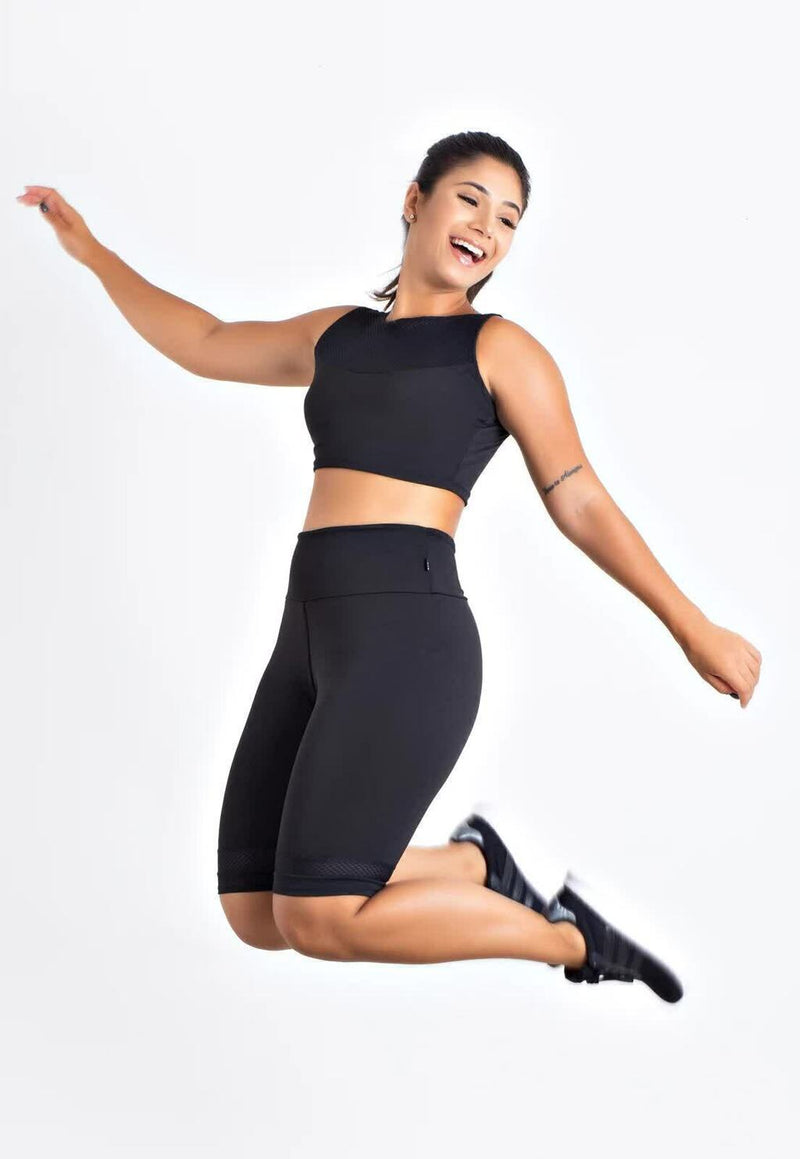 Bermuda e Cropped Conjunto Fitness Feminino - Foto 6