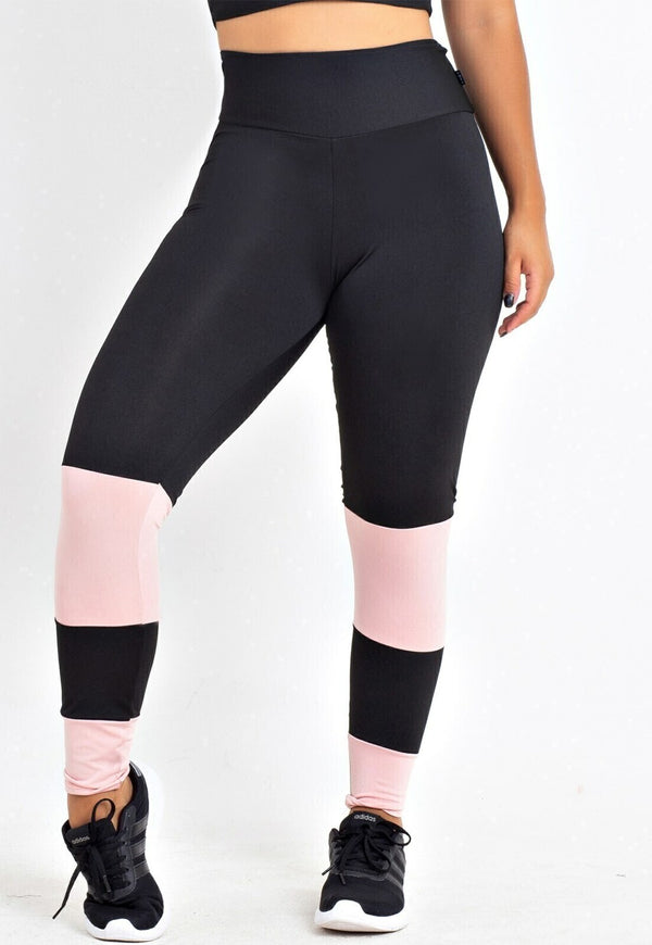 Calça Legging Fitness Preta Detalhe - Foto 1