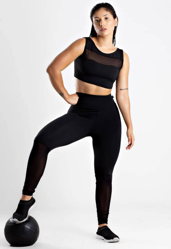 Conjunto Fitness Feminino Transparência - Foto 1