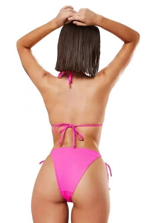 Biquini Top de Amarrar com Calcinha Asa Delta Cortininha - Foto 3