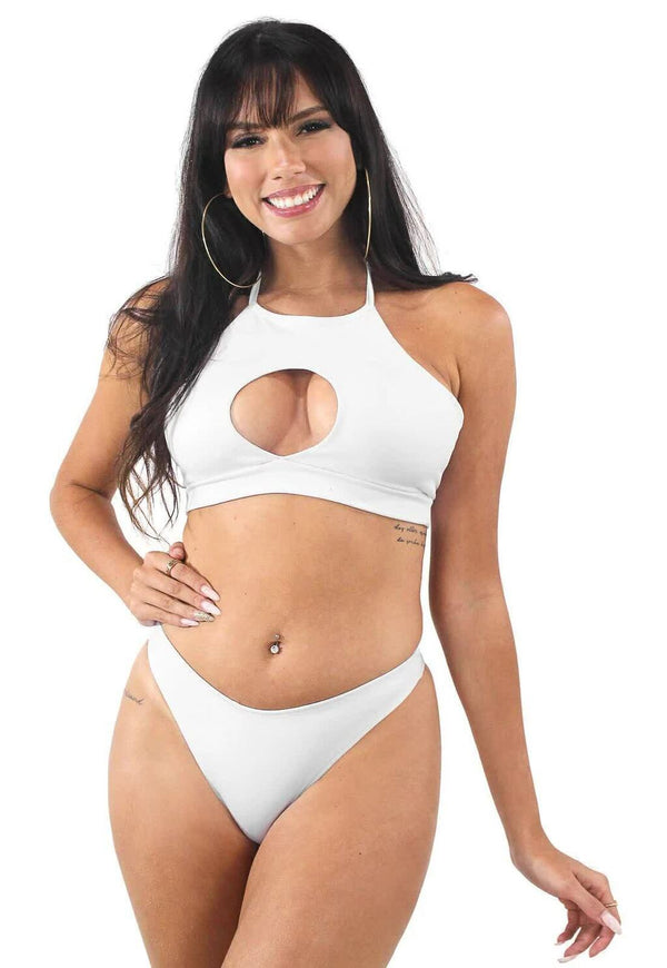 Biquini Cropped Com Decote Top - Foto 1