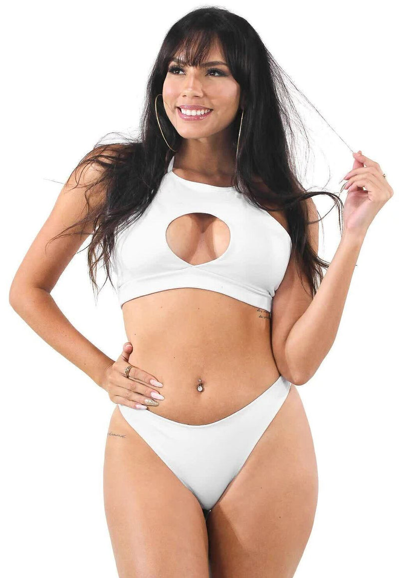 Biquini Cropped Com Decote Top - Foto 2