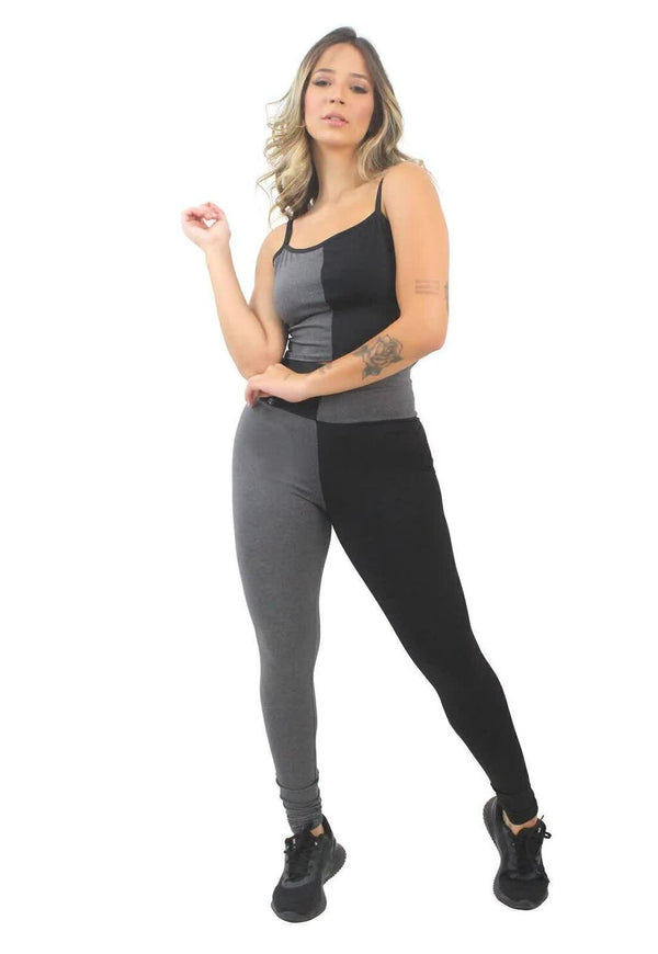 Conjunto Cropped Alcinha e Calça Legging - Foto 1