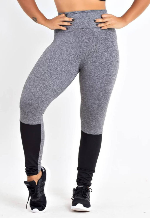Calça Fitness Mescla com Detalhe - Foto 1