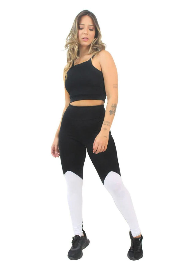 Conjunto Cropped Alcinha e Legging Fitness - Foto 1