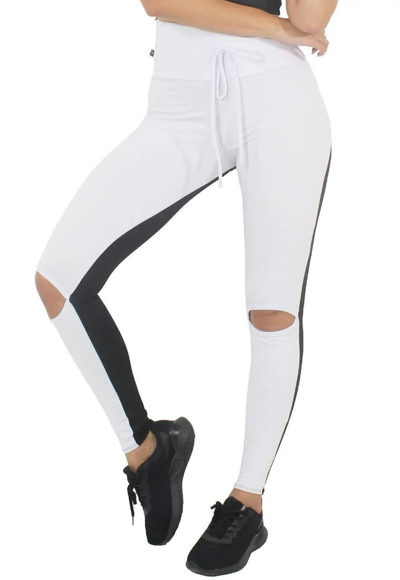 Calça Joelho Legging Rasgado Com Cadarço - Foto 2
