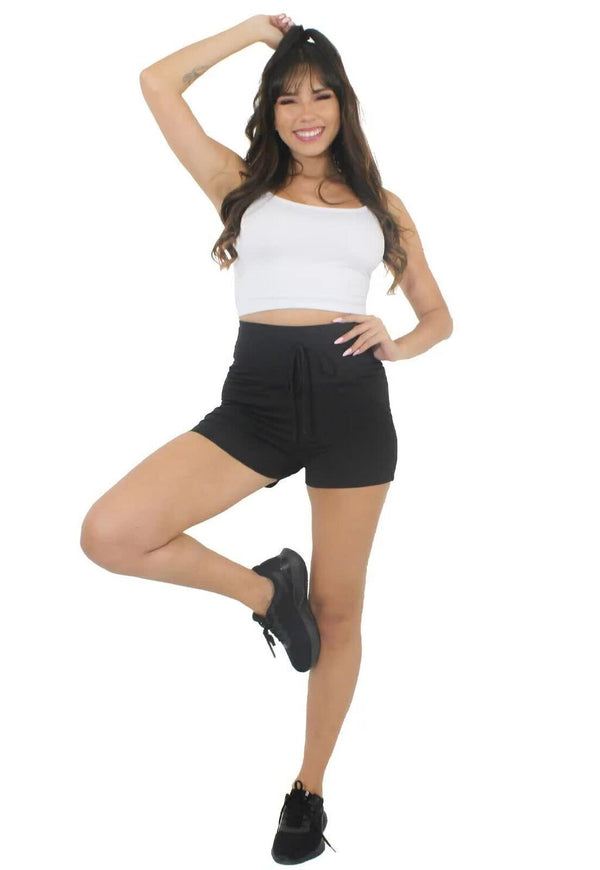 Short Liso com Cadarço e Cropped - Foto 1