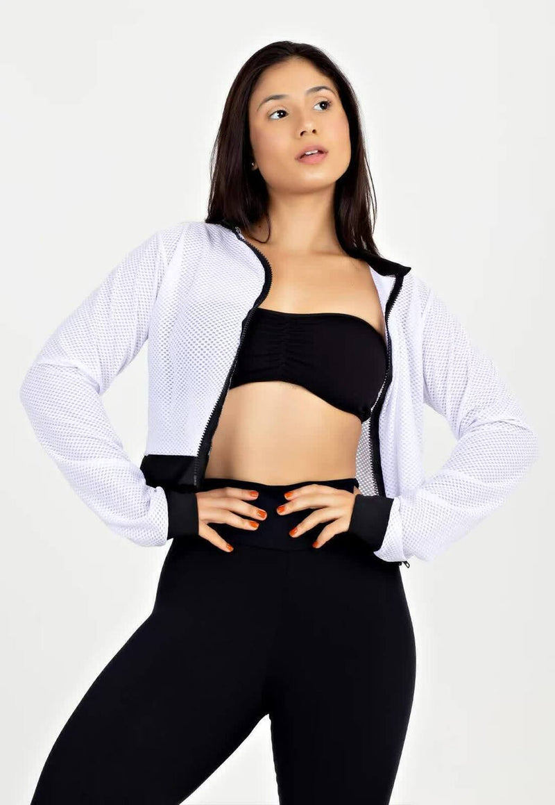 Casaco De Tela Com Ziper Fitness - Foto 3