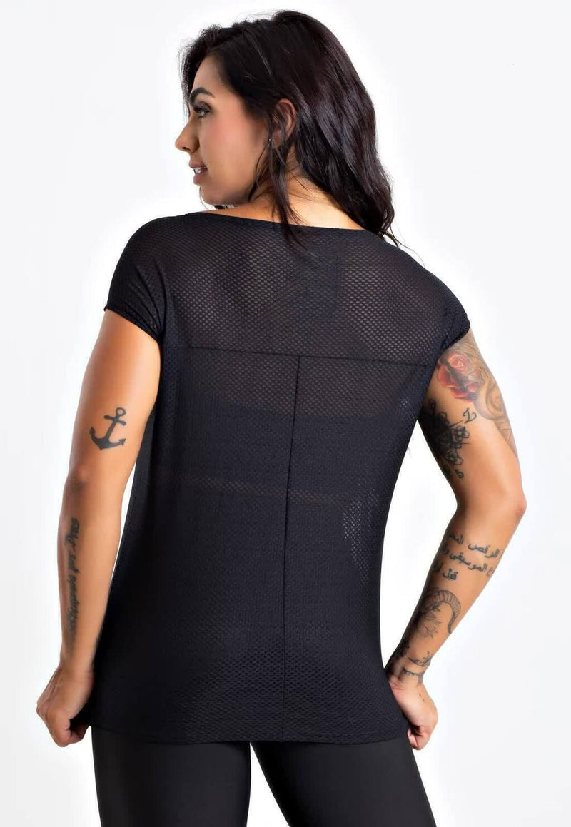 Blusa Manga Curta Fitness Tela - Foto 4