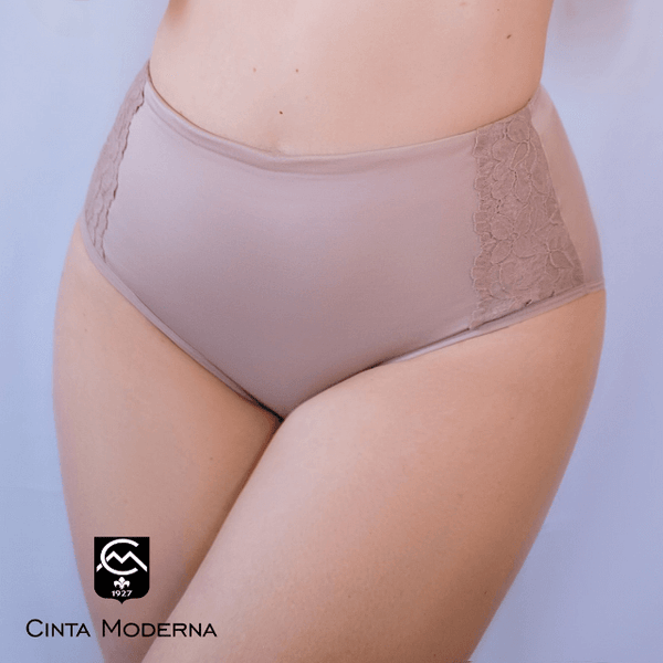 Calça Pós Parto Frente Dupla com Detalhe em Renda