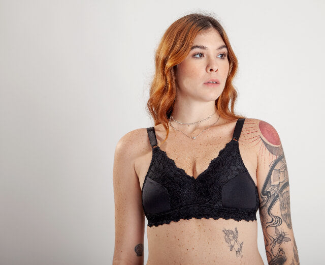 Bralette de Renda com Alta Sustentação Sem Aro