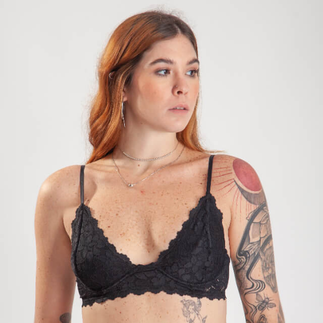 Bralette de Renda com Aro e sem Bojo