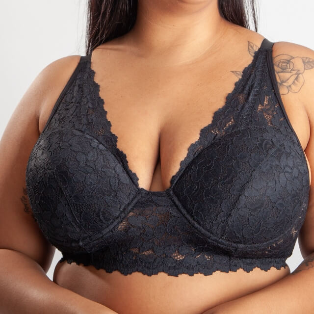 Sutiã Plus Size em Renda e Microfibra com Bojo - Foto 3