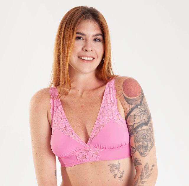 Bralette de Microfibra com Renda sem Bojo - Foto 3