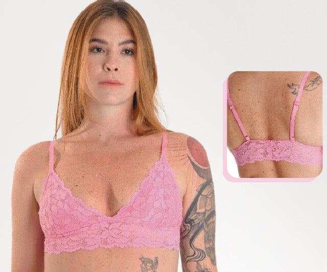 Bralette Longline de Renda com Bojo Duplo - Foto 4