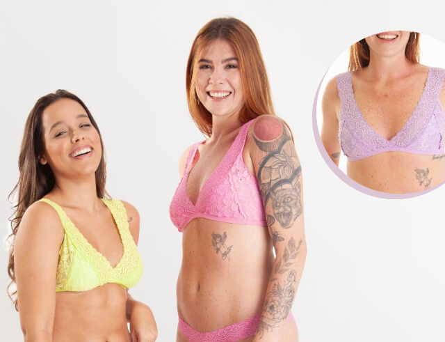 Bralette Longline de Renda com Alças Fixas - Foto 4
